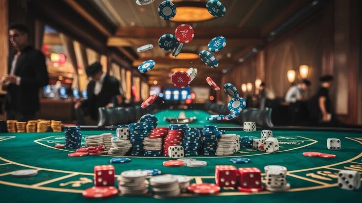Lightning Roulette live dealer studio with HD broadcast setup